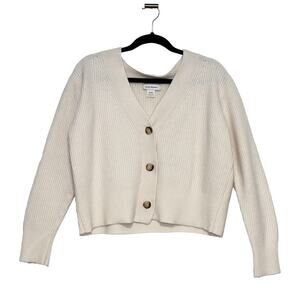 Club Monaco Button Cardigan in Off White Size XL